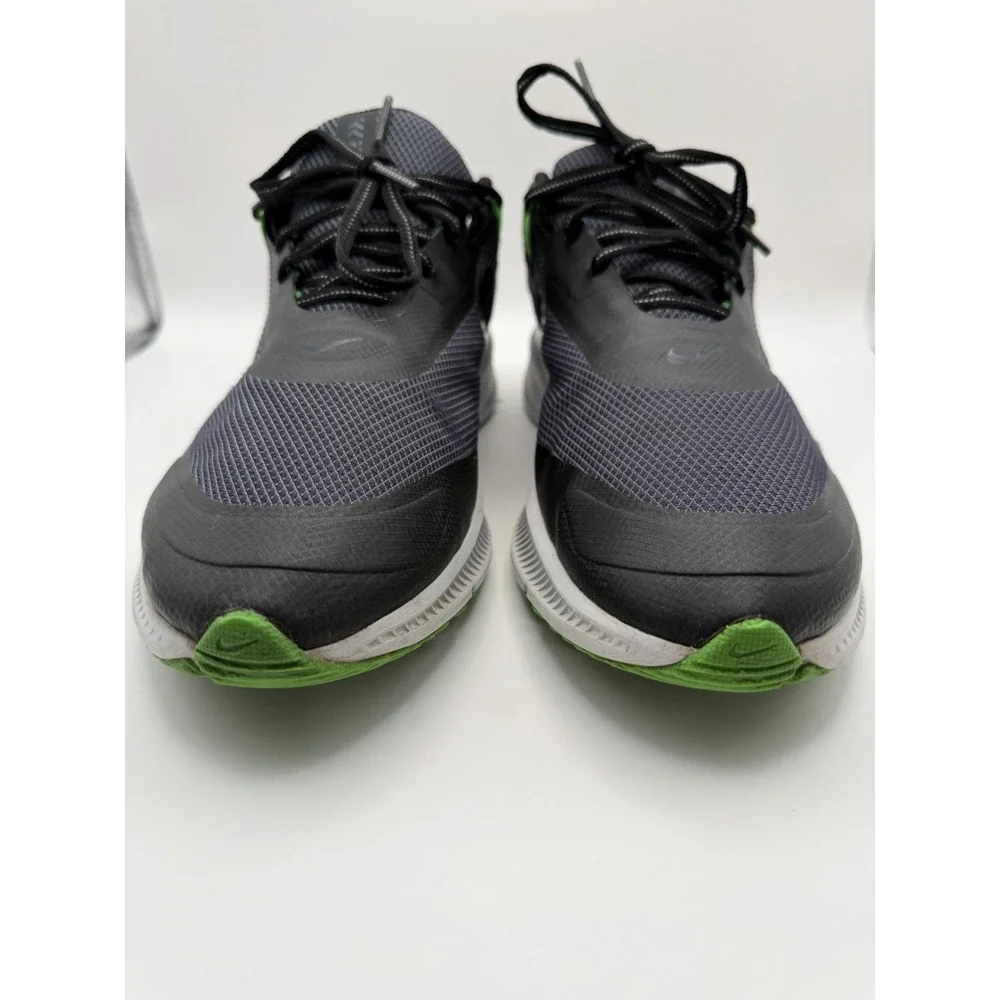 Nike Quest 3 Shield Men's Size 11.5 Black Green Running Shoes Water Resistant